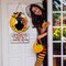 Greentek; Halloween Welcome Decor Pumpkins Black Cat Sign Bat Wooden Plaques Vintage Halloween Front Door Signs,Spiderweb Witch cat Wooden Hanger Halloween Party For Home, Outdoor Doors Black Cats Decor; Category:Halloween Wreaths & Garlands; Image:5